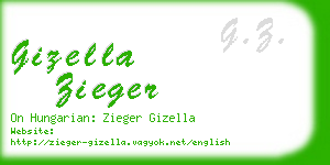 gizella zieger business card